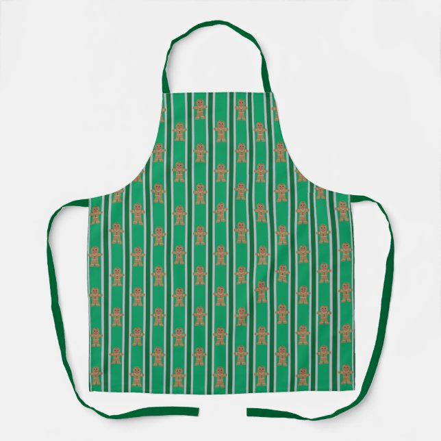 Fun and Fancy Christmas Gingerbread Man Apron (Front)