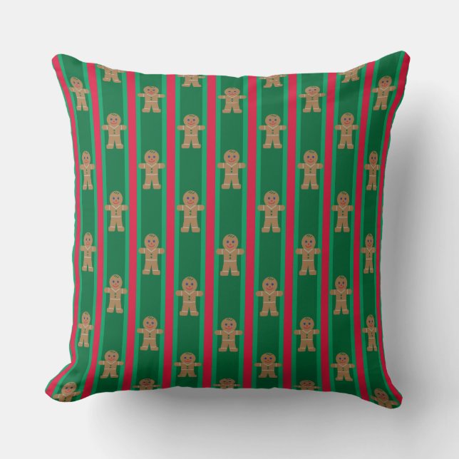 Fun and Fancy Christmas Gingerbread Man Cushion (Front)