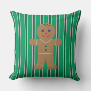 Fun and Fancy Christmas Gingerbread Man Cushion