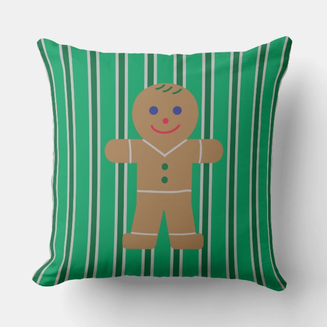 Fun and Fancy Christmas Gingerbread Man Cushion (Front)