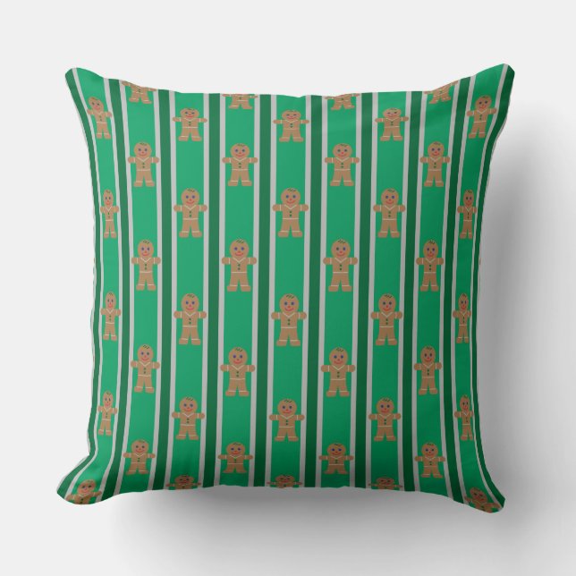 Fun and Fancy Christmas Gingerbread Man Cushion (Front)