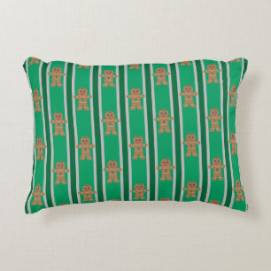 Fun and Fancy Christmas Gingerbread Man Decorative Cushion