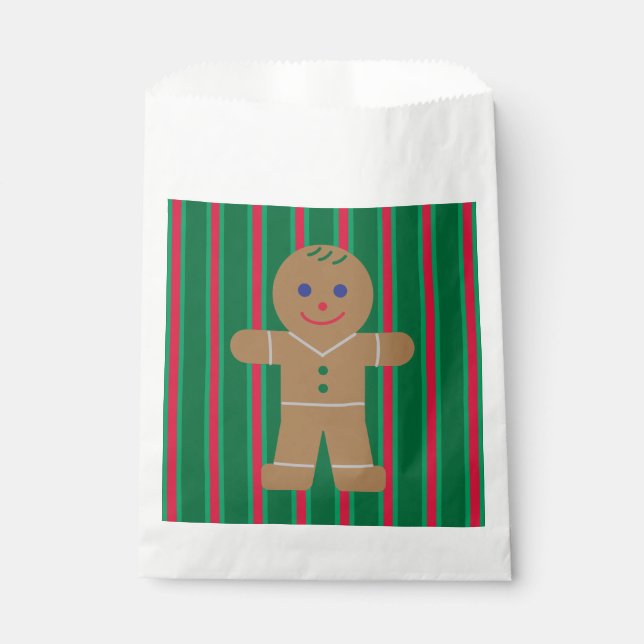 Fun and Fancy Christmas Gingerbread Man Favour Bag (Front)