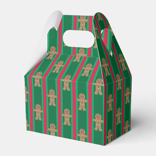Fun and Fancy Christmas Gingerbread Man Favour Box (Front Side)