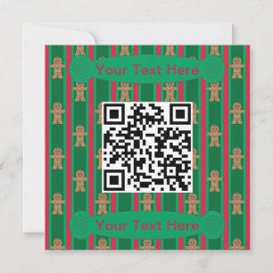 Fun and Fancy Christmas Gingerbread Man Invitation