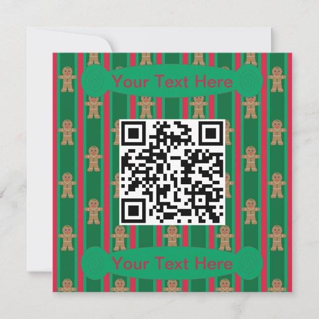 Fun and Fancy Christmas Gingerbread Man Invitation (Front)