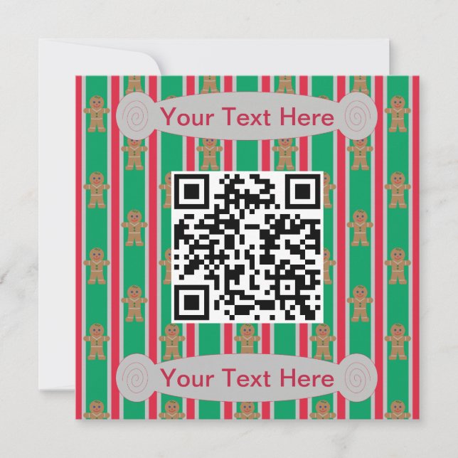 Fun and Fancy Christmas Gingerbread Man Invitation (Front)