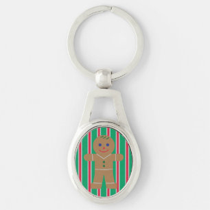 Fun and Fancy Christmas Gingerbread Man Key Ring