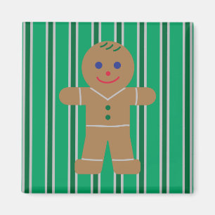 Fun and Fancy Christmas Gingerbread Man Magnet