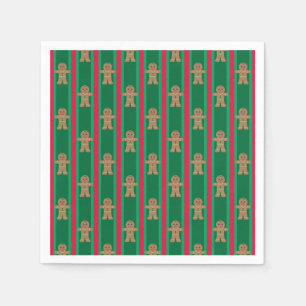 Fun and Fancy Christmas Gingerbread Man Napkin