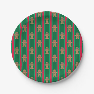 Fun and Fancy Christmas Gingerbread Man Paper Plate