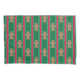 Fun and Fancy Christmas Gingerbread Man Pillowcase