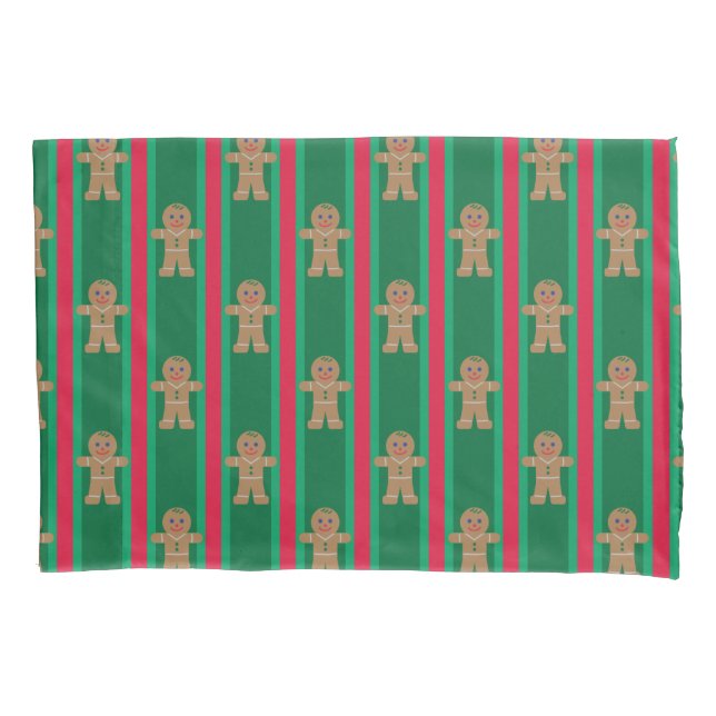 Fun and Fancy Christmas Gingerbread Man Pillowcase (Front)