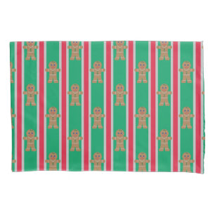 Fun and Fancy Christmas Gingerbread Man Pillowcase