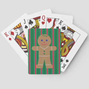 Fun and Fancy Christmas Gingerbread Man Playing Cards