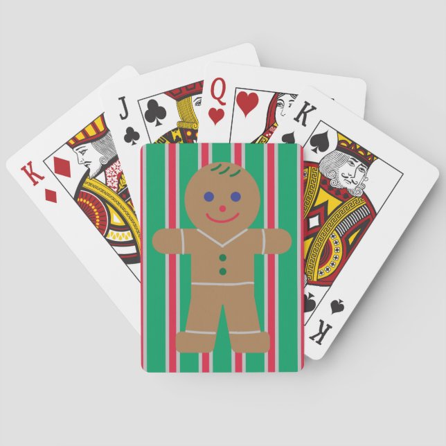 Fun and Fancy Christmas Gingerbread Man Playing Cards (Back)