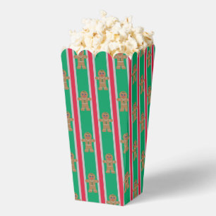 Fun and Fancy Christmas Gingerbread Man Popcorn Favour Box