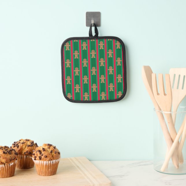 Fun and Fancy Christmas Gingerbread Man Pot Holder (Insitu(Hanging))