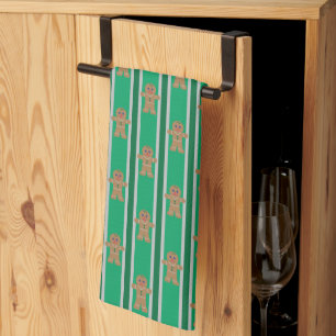 Fun and Fancy Christmas Gingerbread Man Tea Towel
