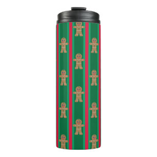 Fun and Fancy Christmas Gingerbread Man Thermal Tumbler
