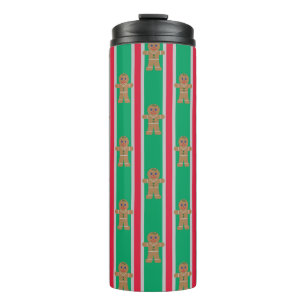 Fun and Fancy Christmas Gingerbread Man Thermal Tumbler