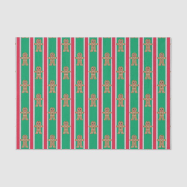 Fun and Fancy Christmas Gingerbread Tissue Paper (Front)