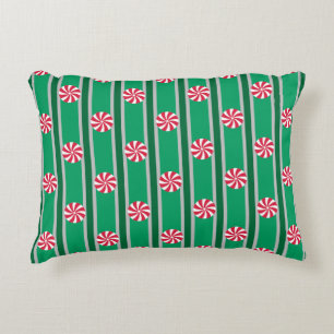 Fun and Fancy Christmas Peppermint Candy Decorative Cushion