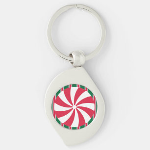 Fun and Fancy Christmas Peppermint Candy Key Ring