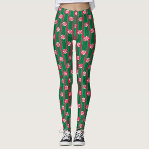Fun and Fancy Christmas Peppermint Candy Leggings
