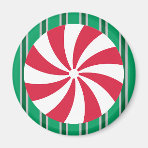 Fun and Fancy Christmas Peppermint Candy Magnet