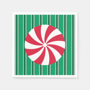 Fun and Fancy Christmas Peppermint Candy Napkin