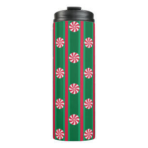 Fun and Fancy Christmas Peppermint Candy Thermal Tumbler