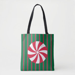 Fun and Fancy Christmas Peppermint Candy Tote Bag