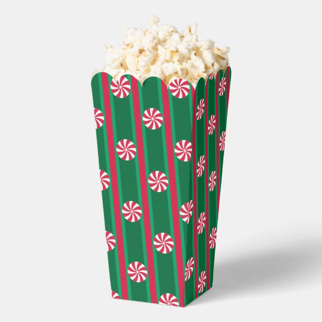 Fun and Fancy Christmas Peppermint Popcorn Favour Box (Popped)
