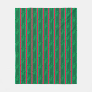 Fun and Fancy Christmas Pickle Fleece Blanket