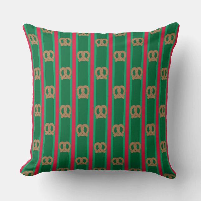 Fun and Fancy Christmas Pretzel Cushion (Front)