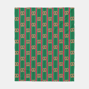 Fun and Fancy Christmas Pretzel Fleece Blanket