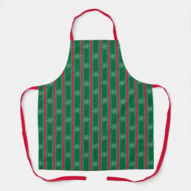 Fun and Fancy Christmas Snowflake Apron (Front)