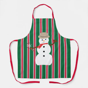 Fun and Fancy Christmas Snowman Detective Apron