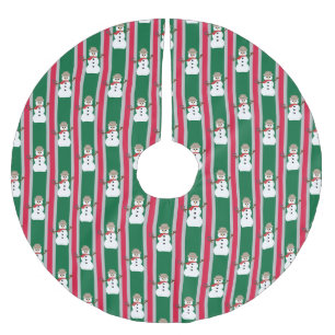 Fun and Fancy Christmas Snowman Detective Brushed Polyester Tree Skirt