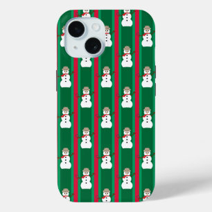 Fun and Fancy Christmas Snowman Detective iPhone 15 Case