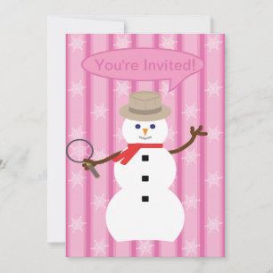 Fun and Fancy Christmas Snowman Detective Invitation