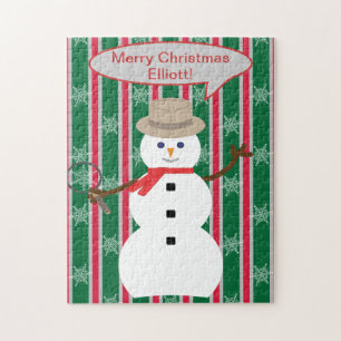 Fun and Fancy Christmas Snowman Detective Jigsaw Puzzle