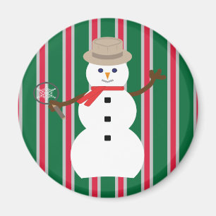 Fun and Fancy Christmas Snowman Detective Magnet