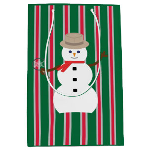 Fun and Fancy Christmas Snowman Detective Medium Gift Bag