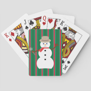 Fun and Fancy Christmas Snowman Detective Playing Cards