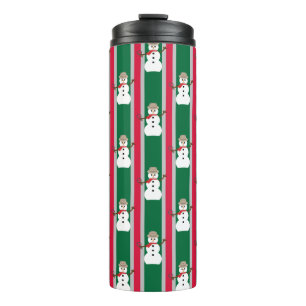 Fun and Fancy Christmas Snowman Detective Thermal Tumbler