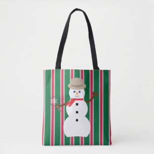 Fun and Fancy Christmas Snowman Detective Tote Bag