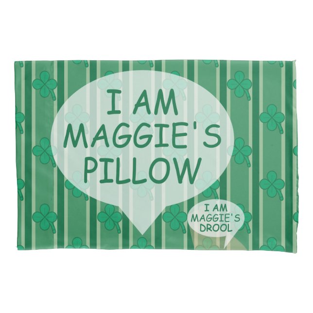Fun and Fancy Customisable 4 Leaf Clover Pillowcase (Front)