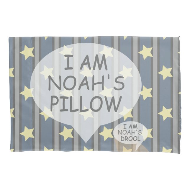 Fun and Fancy Customisable Bright Star Striped Pillowcase (Front)